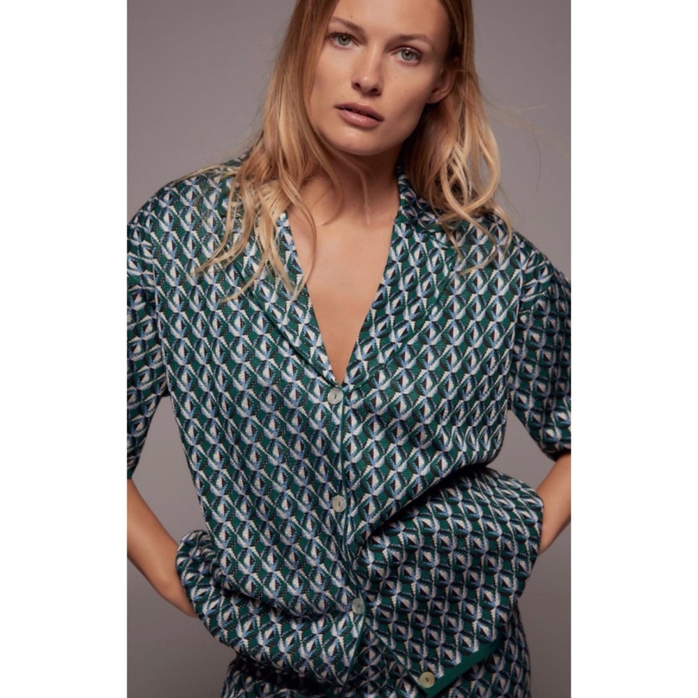 Zara geometrical knit top
